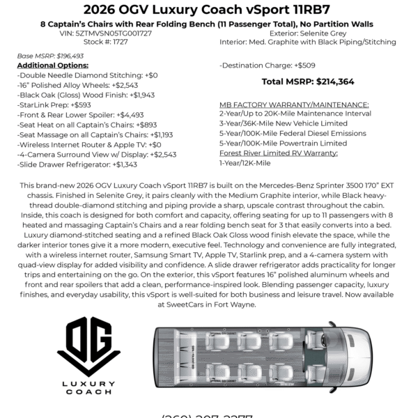 vSport Window Sticker